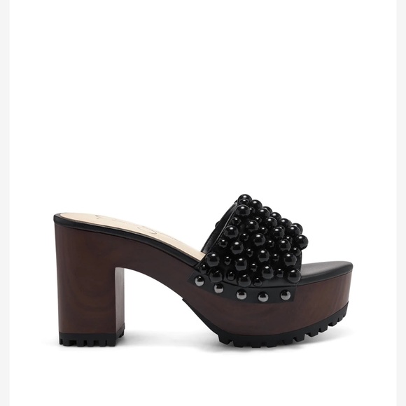 Jessica Simpson Shoes - JESSICA SIMPSON Telina Platform Slide in Black Pearl